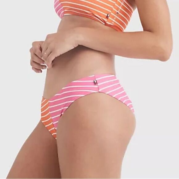 Tommy Hilfiger V-Cut Bikini Bottoms -
Sail Away Stripe Dahlia / Soft White, New - Picture 9 of 13